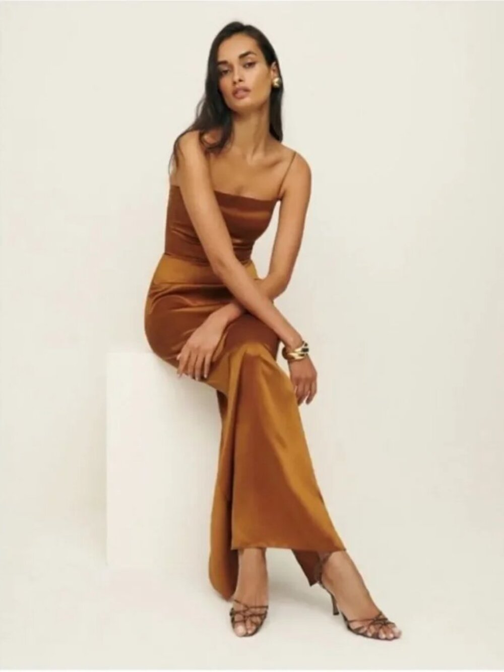 REFORMATION Petites Frankie Silk Dress Size 2P - Brand New With Tag